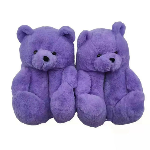 Plush Fur Teddy Bear Slippers